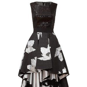 Christian Pellizzari Mixed Media Gown, Black, Size 44 (Italian)